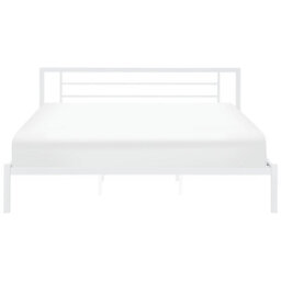Beliani Bed Metal Cusset 180 X 200 Cm (Eu Super King) White - thumbnail 4