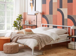 Beliani Bed Metal Cusset 180 X 200 Cm (Eu Super King) White - thumbnail 2
