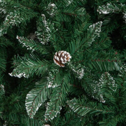 Samuel Alexander 7Ft (2.1M) Tall Rocky Mountain Pine Christmas Tree With 1208 Snow Tipped Branches & Pinecones - thumbnail 7