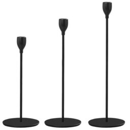 Candle Holders Tutumi Kch004-B Black 3 Pieces - thumbnail 2