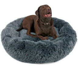 Actiaspet Dog Cat Bed Fluffy Donut Kitten Puppy Pet Cushion Calming Mattress Xl - thumbnail 2