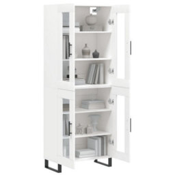Berkfield Elegant Highboard White 69.5X34X180 Cm Engineered Wood - thumbnail 3