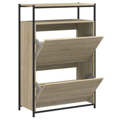 Berkfield Durable Shoe Cabinet Sonoma Oak 75X34X112 Cm Engineered Wood