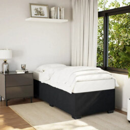 Berkfield Bed Frame Without Mattress Black 90X190 Cm Single Velvet - thumbnail 1