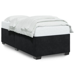 Berkfield Bed Frame Without Mattress Black 90X190 Cm Single Velvet - thumbnail 2