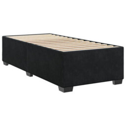 Berkfield Bed Frame Without Mattress Black 90X190 Cm Single Velvet - thumbnail 6