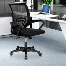 Swivel Mesh Ergonomic Office Chair Computer Desk Chair Adjustable Height Black - thumbnail 4