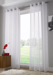 Luxury Living Voile Ringtop Eyelet Curtain Voile Net Panels