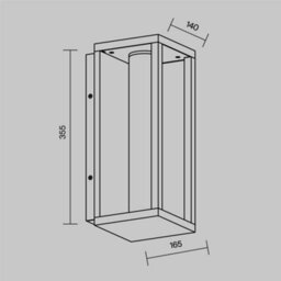 Luminosa Lighting Luminosa Expo Outdoor Wall Lantern Black 3000K 650Lm Ip54 - thumbnail 3
