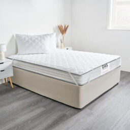 OHS Luxury Mattress Topper Soft Touch Protector Pinsonic Bed Cover, Single - thumbnail 1