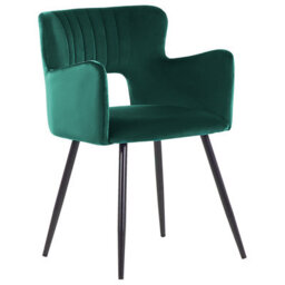 Beliani Set Of 2 Dining Chairs Sanilac Velvet Emerald Green - thumbnail 5