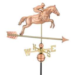 Good Directions Farmhouse Copper Jumping Horse Weathervane - H94 X W85 X L44 Cm