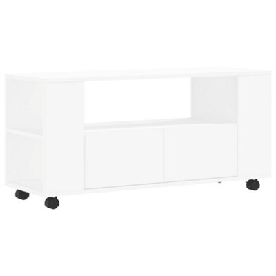 Berkfield Durable Tv Cabinet White 102X34.5X43 Cm Engineered Wood - image 1