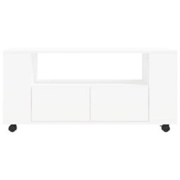 Berkfield Durable Tv Cabinet White 102X34.5X43 Cm Engineered Wood - thumbnail 6