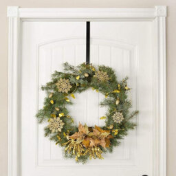 Shatchi 38Cm Metal Wreath Hanger Black - Sleek And Modern Design - thumbnail 5