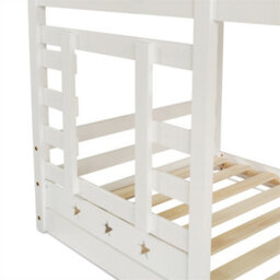 Abrihome Children Solid Pine Wood Bunk Bed With Storage & Window, 190X90Cm (3Ft Single), White - Twin Sleeper Cabin Bed For Kids - thumbnail 6