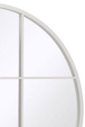Mirroroutlet The Circulus White Metal Framed Round Window Wall Mirror 80Cm X 80Cm - thumbnail 4