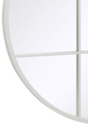 Mirroroutlet The Circulus White Metal Framed Round Window Wall Mirror 80Cm X 80Cm - thumbnail 5
