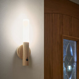 Auraglow Smart Led Sensor Wall Light With Magnetic Base - Pine Wood - thumbnail 2
