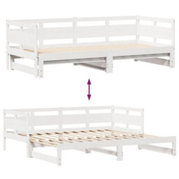Berkfield Daybed With Trundle And Drawers Without Mattress White 80X200 Cm - thumbnail 8