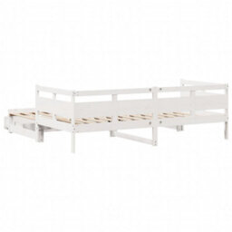 Berkfield Daybed With Trundle And Drawers Without Mattress White 80X200 Cm - thumbnail 7