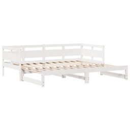 Berkfield Daybed With Trundle And Drawers Without Mattress White 80X200 Cm - thumbnail 5