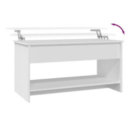 Berkfield Modern 809647 Coffee Table White 102X50X52,5 Cm Engineered Wood - thumbnail 8
