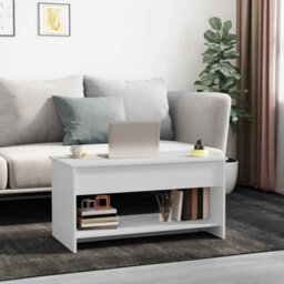 Berkfield Modern 809647 Coffee Table White 102X50X52,5 Cm Engineered Wood - thumbnail 3