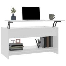 Berkfield Modern 809647 Coffee Table White 102X50X52,5 Cm Engineered Wood - thumbnail 4