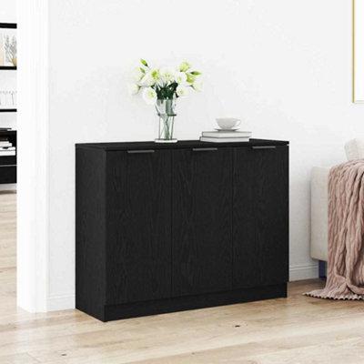 Berkfield Sideboard Black Oak 90,5X30X70 Cm Engineered Wood - image 1
