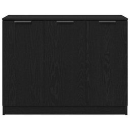Berkfield Sideboard Black Oak 90,5X30X70 Cm Engineered Wood - thumbnail 6