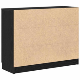 Berkfield Sideboard Black Oak 90,5X30X70 Cm Engineered Wood - thumbnail 8