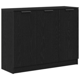 Berkfield Sideboard Black Oak 90,5X30X70 Cm Engineered Wood - thumbnail 2