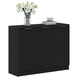 Berkfield Sideboard Black Oak 90,5X30X70 Cm Engineered Wood - thumbnail 3
