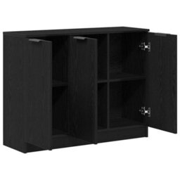 Berkfield Sideboard Black Oak 90,5X30X70 Cm Engineered Wood - thumbnail 5