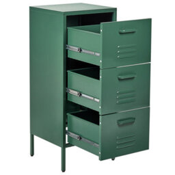 Beliani Storage Unit Wostok Metal Dark Green - thumbnail 6