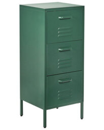 Beliani Storage Unit Wostok Metal Dark Green - thumbnail 1