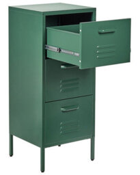 Beliani Storage Unit Wostok Metal Dark Green - thumbnail 4