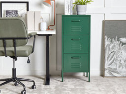 Beliani Storage Unit Wostok Metal Dark Green - thumbnail 2