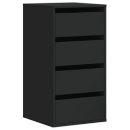Walplus Corner Chest Of Drawers Black 40X41X76 Cm Engineered Wood - thumbnail 2