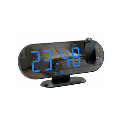 Led Alarm Clock Temperature And Humidity Digital Projection Clock Mirror Electronic Clock - image 1