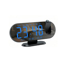 Led Alarm Clock Temperature And Humidity Digital Projection Clock Mirror Electronic Clock