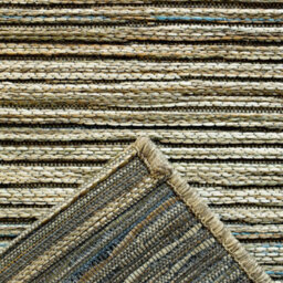 Beige Striped Outdoor Rug, Striped Stain-Resistant Rug For Patio, Deck, Garden, 5mm Modern Outdoor Rug-160Cm X 230Cm - thumbnail 6