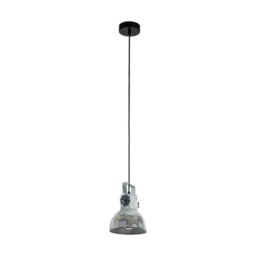 Stylish Black And Raw Steel Hanging Ceiling Pendant Light - Industrial Design - thumbnail 1