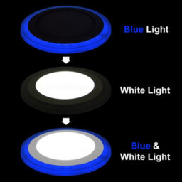 Long Life Lamps Company 18W Recessed Ceiling Led Round Ring Panel Blue - thumbnail 5