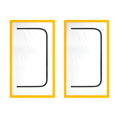 SolaDirect 2 X Dust Door With Zip 110 X 220Cm - Renovation Dust-Barrier Curtain For Doorways - Double-Sided Zipper - Tape Mount - Trim To Fit - image 1