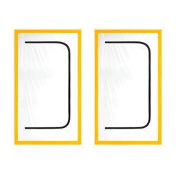 SolaDirect 2 X Dust Door With Zip 110 X 220Cm - Renovation Dust-Barrier Curtain For Doorways - Double-Sided Zipper - Tape Mount - Trim To Fit - thumbnail 1