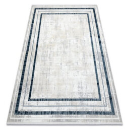 RugsX Modern Carpet Duke 51523 Cream / Blue - Frame, Structured, Very Soft,   120X170 Cm - thumbnail 4