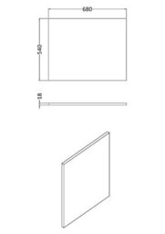 Royal Bathrooms Turin 700mm Gloss White Mdf L-Shaped Shower Bath End Panel Wooden - thumbnail 5