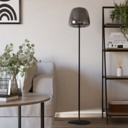 Eglo Alfero-Z Smart Control Vaporised Glass Black Floor Lamp - thumbnail 2